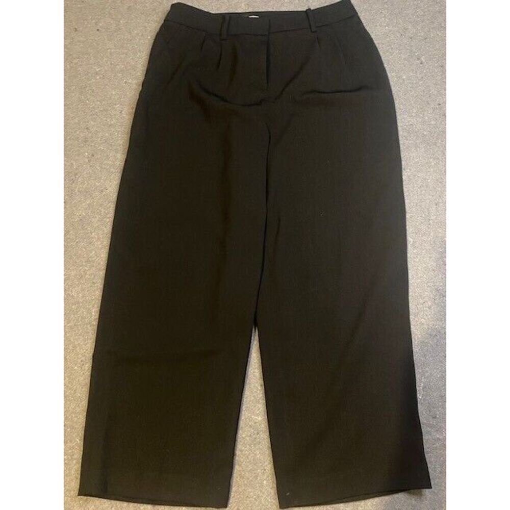 KARL‎ LAGERFELD Women's PETITE BLACK PANTS pleated 100% polyester